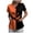 Orange, variant on Mnuaqn Halloween Tops for Women Plus Size V Neck Short Sleeve Nurse Scrubs Pumpkin Bat Print Medical Uniform with Pockets Light Purple,Size S