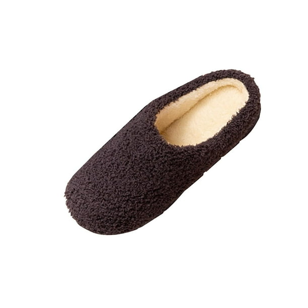 Zapatillas de casa de felpa Zapatillas de piso Slip-slip Zapatos cómodos para el hogar Gruesos Azul 44 45 Yuyangstore Zapatillas de casa