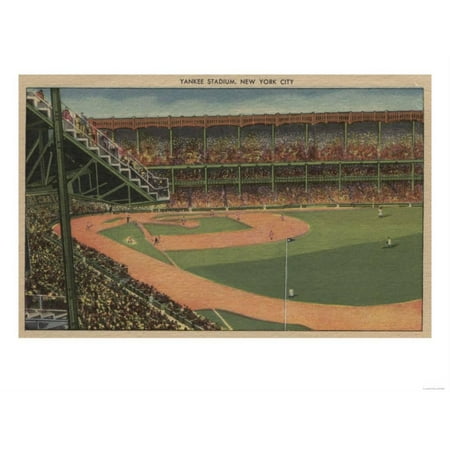 Yankee Stadium Musical Globe - New York, NY - Yankee Stadium During Baseball Game Print Wall Art By Lantern Press
