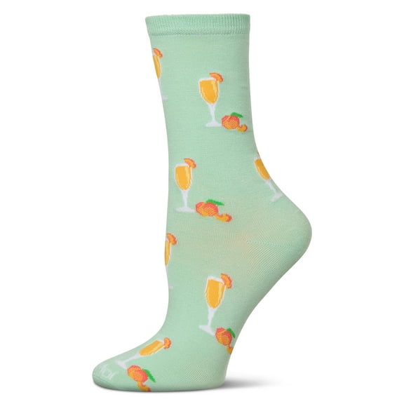 MeMoi Women's Bellinis Rayon From Bamboo Crew Socks - Womens - Female, 9-11, Mint