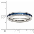 thumbnail image 5 of Stainless Steel 4mm September Blue CZ Ring, 5 of 9