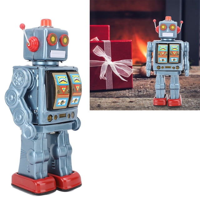 Juguete Robot De Hojalata Retro, Robot Eléctrico Para Caminar Con Rotación De 360 Y Sonido, Juguete De Hojalata Clásico Vintage Para Adultos Y Niños, Colecciones Y Regalos