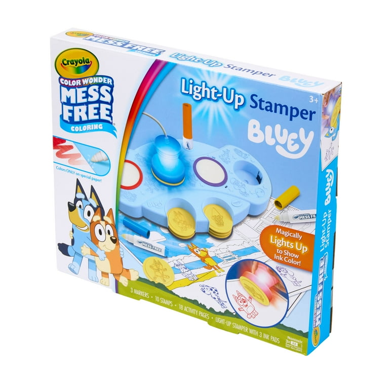 Crayola Color Wonder Magic Light Up Bluey Stamper, Holiday Toy for
