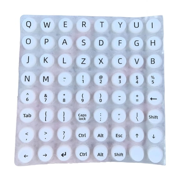 Notebook Keyboard Silicone Granule Sticker, Soft Food Grade Silicone Keyboard Protector With Letter Design, Curved Granule Structure For Easy Typing, Adhesive Installation,