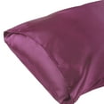 thumbnail image 2 of REGALWOVEN Satin Pillowcases Set of 2 with Envelope Closure Standard Wine Red, 2 of 6