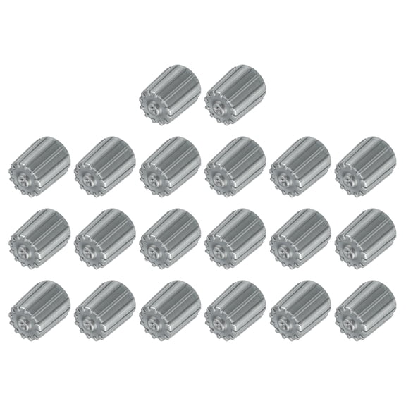 Unique Bargains 20pcs Universal Tire Valve Stem Caps for Car SUV Bike Trucks Motorcycles 12mm Plastic Gray
