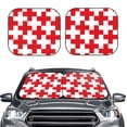 thumbnail image 2 of Fotbe Red Cross 1 Juego de 2 Piezas de Parasoles para Parabrisas | Bloqueador Solar para Auto | Accesorios Plegables para Protección Solar Interior-Large, 2 of 6