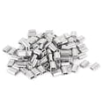 thumbnail image 1 of 1/10" Cable de alambre de manguitos de aluminio, clips de accesorios, bucle de manguito, crimps de cable, 100 piezas, 1 of 1