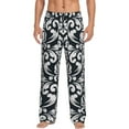 thumbnail image 5 of Mens Pajama Pants, Classica Floral Baroque Pattern Soft Sleep & Lounge Pants for Men, Cuteness Casual PJ Bottoms Pants with Pockets, 5 of 7