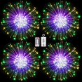 thumbnail image 1 of 4 Pack Firework Lights 120 led Copper Wire Starburst String Lights 8 Modes Battery Operated Fairy Lights with Remote,Wedding Decorative Hanging Lights for Party Patio Garden Decoration (Multi-colored), 1 of 7