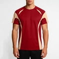 thumbnail image 2 of FAHUOMU Mens Workout Shirts Crew Neck Short Sleeve T Shirt Training Color Block Athletic Running Gym Workout Active Tops, 2 of 8