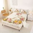 thumbnail image 2 of Erosebridal Farm Animal Rabbit Queen Sheet Sets,Rustic Flowers Kawaii Chicken Bed Set For Easter Theme Lover 4 Pieces, 2 of 6