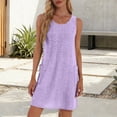 thumbnail image 2 of JIAYUE Women's Dress Above Knee Casual Bodycon Slim Fit Sleeveless Round Neck Summer Party Clubwear Elegant Stretchy Solid Color Tunic Stylish Female Dresses, 2 of 4