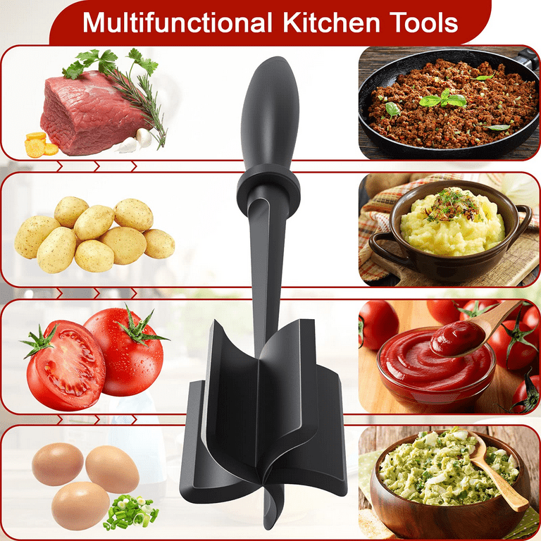 Meat Chopper for Ground Beef, Heat Resistant Meat Masher for Hamburger –  PROARTS AND MORE