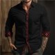 thumbnail image 1 of Nueva camisa de manga larga con estampado 3D abstracto para hombre con botones de solapa, ropa cómoda de calle para hombre de moda, 1 of 6