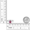 thumbnail image 6 of Gem Stone King 14K White Gold Pink Mystic Topaz and White Moissanite Engagement Ring for Women | 1.50 Cttw | Oval 8X6MM | Gemstone November Birthstone | Size 9, 6 of 6