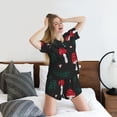 thumbnail image 3 of Wukai Amanita Mushroom Women's Pajama Set,Short-Sleeve Top and Shorts with Elastic Waistband and Pockets for Loungewear, Yoga, and Casual Wear-X-Large, 3 of 8
