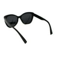 thumbnail image 4 of Polarized Womens Classic 90s Large Cat Eye Plastic Fashion Sunglasses All Black, 4 of 4