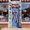 thumbnail image 5 of 4th of July Door Cover Decoration,250 Anniversary Patriotic Door Cover,Red Blue and White American Flag Bow Door Banner,Veterans Day Memorial Day Decor,Independence Day Party Supplies(2D, 35x70 inch), 5 of 5