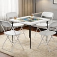 thumbnail image 6 of HaiCube 36-Inch Folding Table, Heavy Duty HDPE Portable Card Table, 300lb Capacity, No Assembly, Waterproof for Camping, Picnic, Party, White, 6 of 8