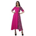 thumbnail image 1 of Moomaya Robe Décontractée en Viscose à Encolure Dégagée Imprimée pour Femmes Robe Midi, 1 of 4