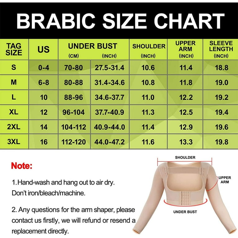 Open Bust Upper Arm and Back Shaper  Shapewear, Bra size charts, Bra size  guide