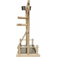 thumbnail image 3 of Percha de madera para loros, escaleras y comederos para loros - Accesorios para jaulas de cacatúas - Parque infantil para pájaros, 3 of 5