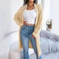 thumbnail image 4 of Aayomet Long Sweater Cardigan Women Women's Long Sleeve Open Front Crop Cardigan Drop Shoulder Shrug Ribbed Knit Sweater Outerwear,A S-XXL, 4 of 5