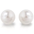thumbnail image 3 of Humble Chic Simulated Pearl Studs - Big Faux Round Oversized Earrings, 14mm White, 3 of 9