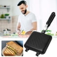 thumbnail image 1 of Ganfancp Sartén de Doble Cara para Sándwiches Sartén para Desayunos Pinza para Sándwiches Desmontable Ligera Sartén Portátil para Sándwiches Gadgets de Cocina Ofertas Del Día 1X Sartén Sandwichera, 1 of 7