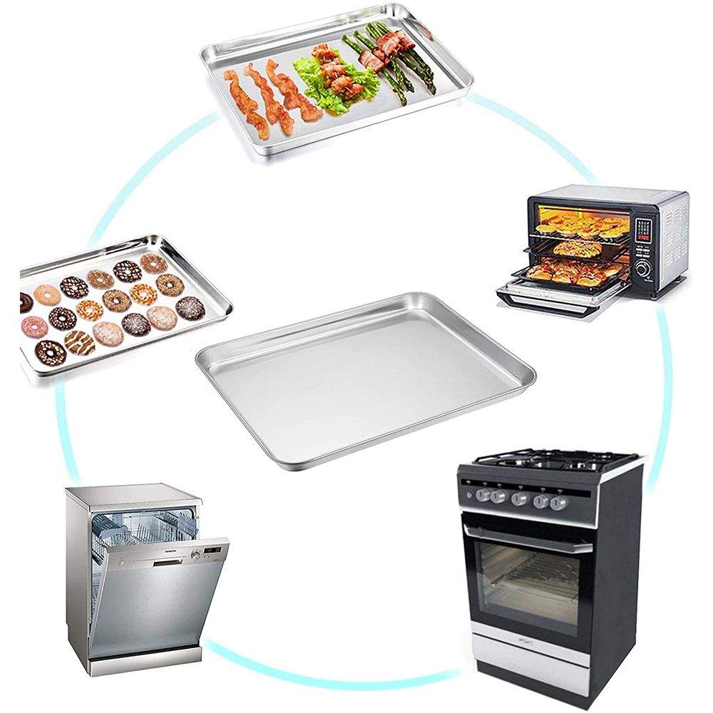 Vesteel Stainless Steel Baking Sheet Set with Cooling Racks (6-Piece) photo 2