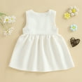 thumbnail image 6 of Kids Dress for Girls White Long Sleeve Girls Fall Winter Dresses Birthday Dress Christmas Dress 4T, 6 of 8
