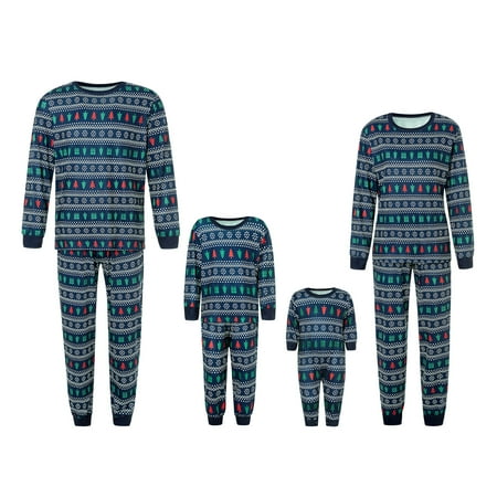 

Spring hue Christmas Pajamas for Family Pjs Matching Sets Holiday Pajamas Sleepwear for Kids Baby Adults