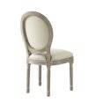 thumbnail image 5 of Rustic Manor Christianna Linen Upholstered Dining Chair, Cream White, 5 of 8