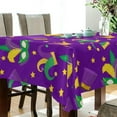 thumbnail image 3 of Coolnut Mardi Gras Tablecloth, Waterproof Washable Polyester Square Table Cover, Durable Tablecloth for Kitchen Dining Table Party Decor, 60"X 108", 3 of 7