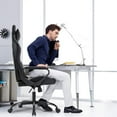 thumbnail image 2 of BestOffice Ergonomic Office Chair, High-Back White, Lumbar Support PC PU Task Ergonomic Executive Swivel for Back Pain Women, Men, 2 of 7
