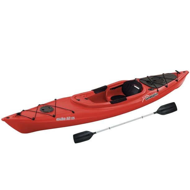 Sun Dolphin Aruba 12' SitIn Kayak Red, Paddle Included