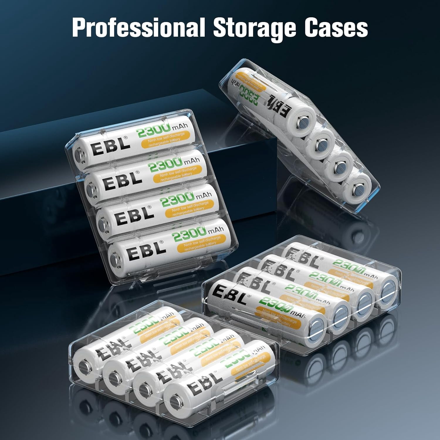 EBL 2300mAh Ni-MH AA Rechargeable Batteries (16 Pack) 1.2V and Rechargeable AA AAA Battery Charger with 2 USB Charging Ports