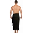 thumbnail image 2 of HAPPY BAY Men's Bath Trunk Casual Sarong Long Pareo Beach Wrap One Size Coal, Solid Summer Vacation Party, 2 of 5