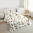 thumbnail image 3 of Castle Fairy Children Cartoon Rabbit 3 Pieces Queen Comforter Set,Floral Animal Ultra Soft Bedding Sets,Kawaii Wildlife Bedding Comforter Set,Lightweight Room Decor, 3 of 8