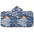 thumbnail image 5 of Yayeee Kids Hooded Towel with Hand Pockets Beach Soft Absorbent Bath Wrap 50 x 23.5 inch, Blue Night Sky, 5 of 5