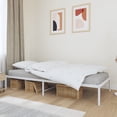 thumbnail image 1 of vidaXL Metal Bed Frame White 100x190 cm, 1 of 5