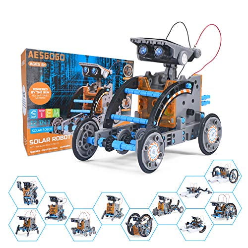 AESGOGO STEM Projects for Kids Ages 812,Solar Robot Kit,Science Kits