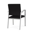 thumbnail image 3 of Newport Reception Waiting Room 18.5" Guest Chair / Silver Steel / Black, 3 of 5