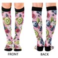 thumbnail image 4 of FORMRS Womens Knee High Socks Casual Long Thick Travel Daily Wear, 1 Pair, Pink Blueberries, 4 of 6
