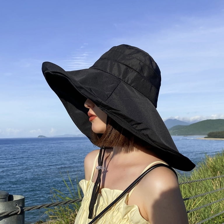 UPF 50+ Waterproof Sun Hat with Ponytail Hole Hiking Safari Bucket Hat Beach Sun Hats for Women UV Protection with High Ponytail  main image 2