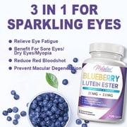 Blueberry Lutein Ester Capsules - with Zeaxanthin - Antioxidants, Vision & Eye Health Support - 120 Capsules