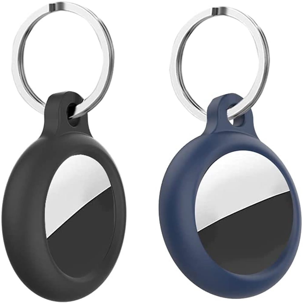 4 Étuis Airtag En Cuir PU Avec Porte-Clés - Protection Anti-Rayures Pour Apple Airtag
