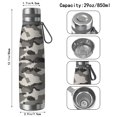 thumbnail image 3 of 29oz Insulated Water Bottle with Tea Infuser, Stainless Steel Travel Mug, Camouflage Print, 3 of 6