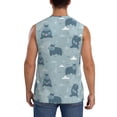 thumbnail image 4 of Uemuo Cute Hippopotamus Pattern Men's Sleeveless T-Shirt,Muscle Athletic Tank Top, Moisture-wicking Quick-dry Breathable Classic Tee Top for Gym Run Outdoor Sports-Small, 4 of 8